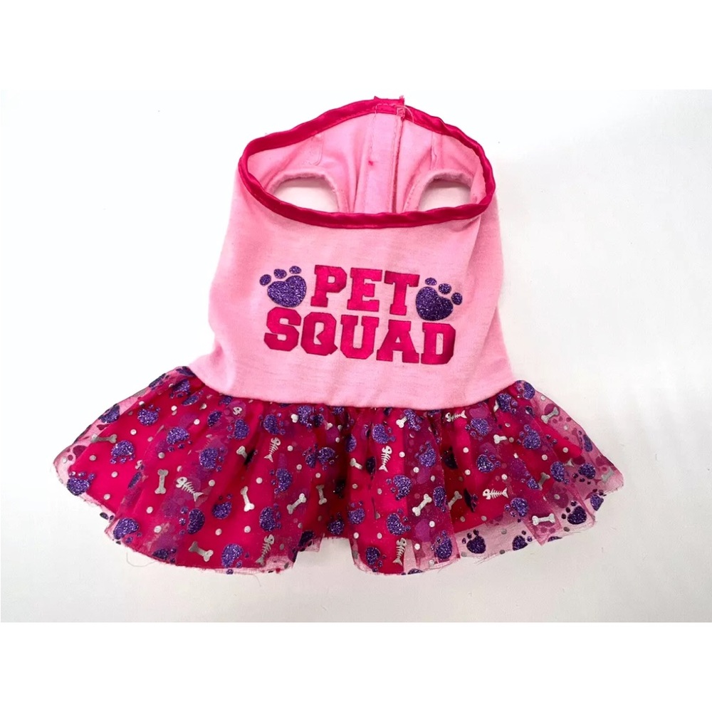 Build A Bear Promise Pet Squad Pink Purple Glitter Dress Clothes RARE HTF BABW